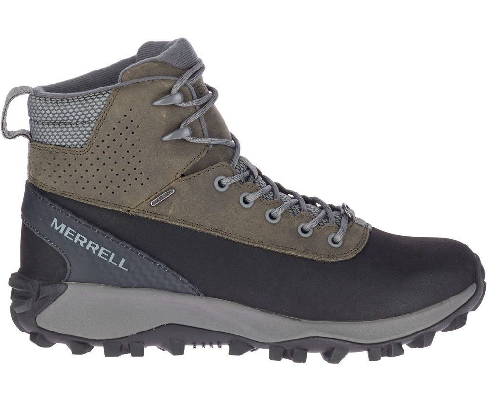 Merrell Boots Grey/Black - Thermo Kiruna Mid Shell Waterproof - Mens 46XIZEGMU